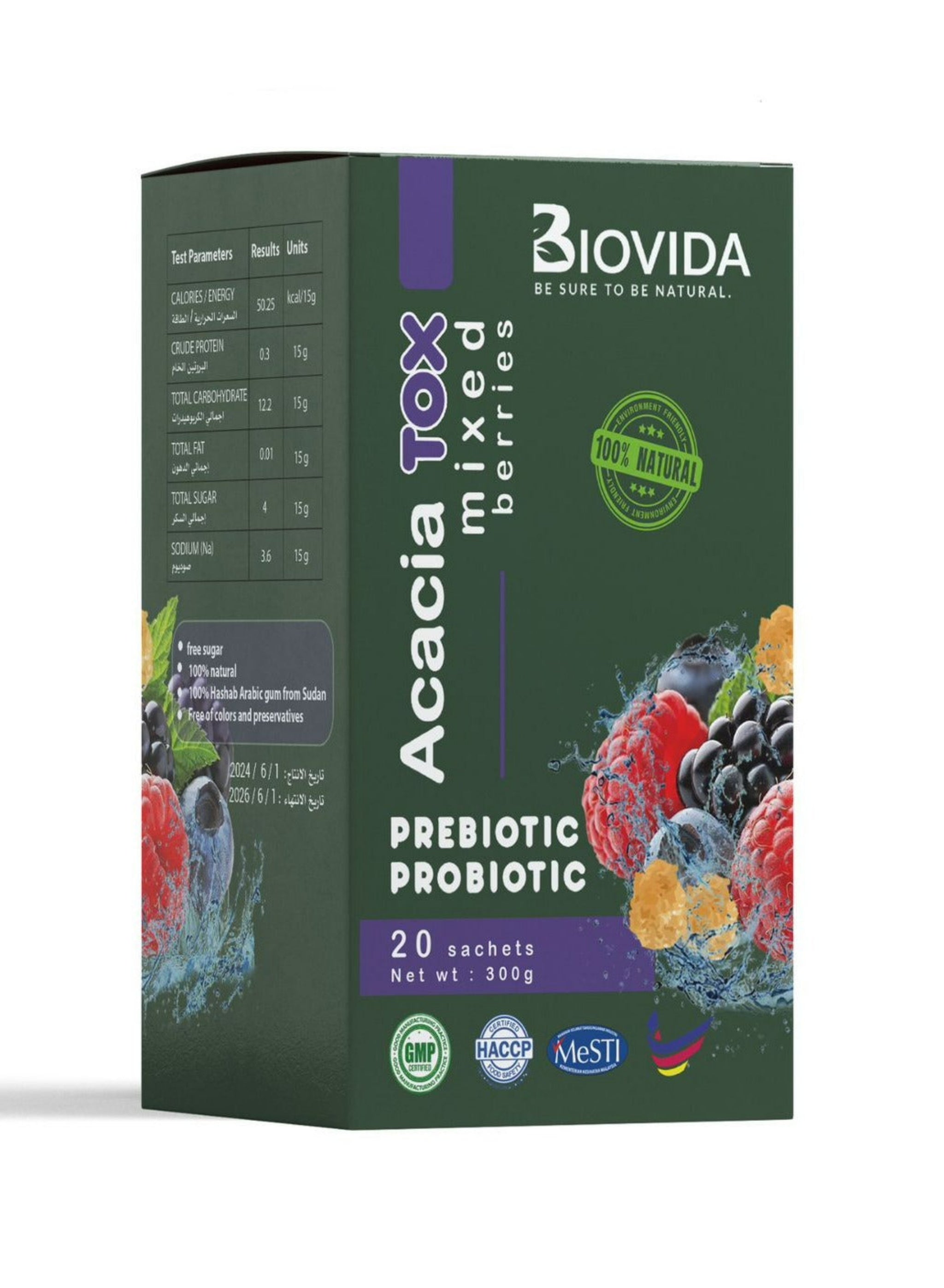 Biovida Acacia TOX - Prebiotics & Probiotics - 20 Sachets