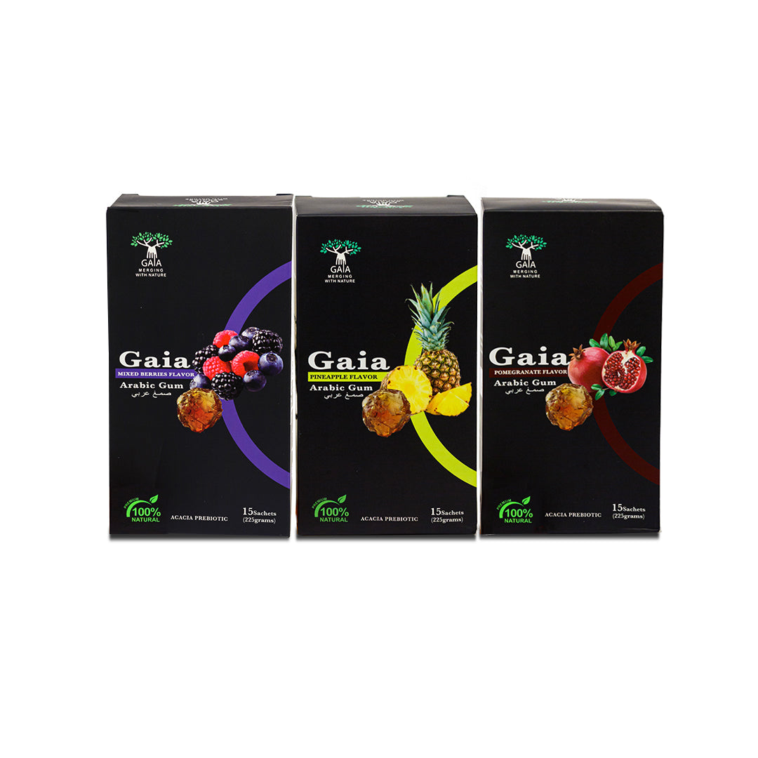 3 Flavors of Gaia Gum Arabic