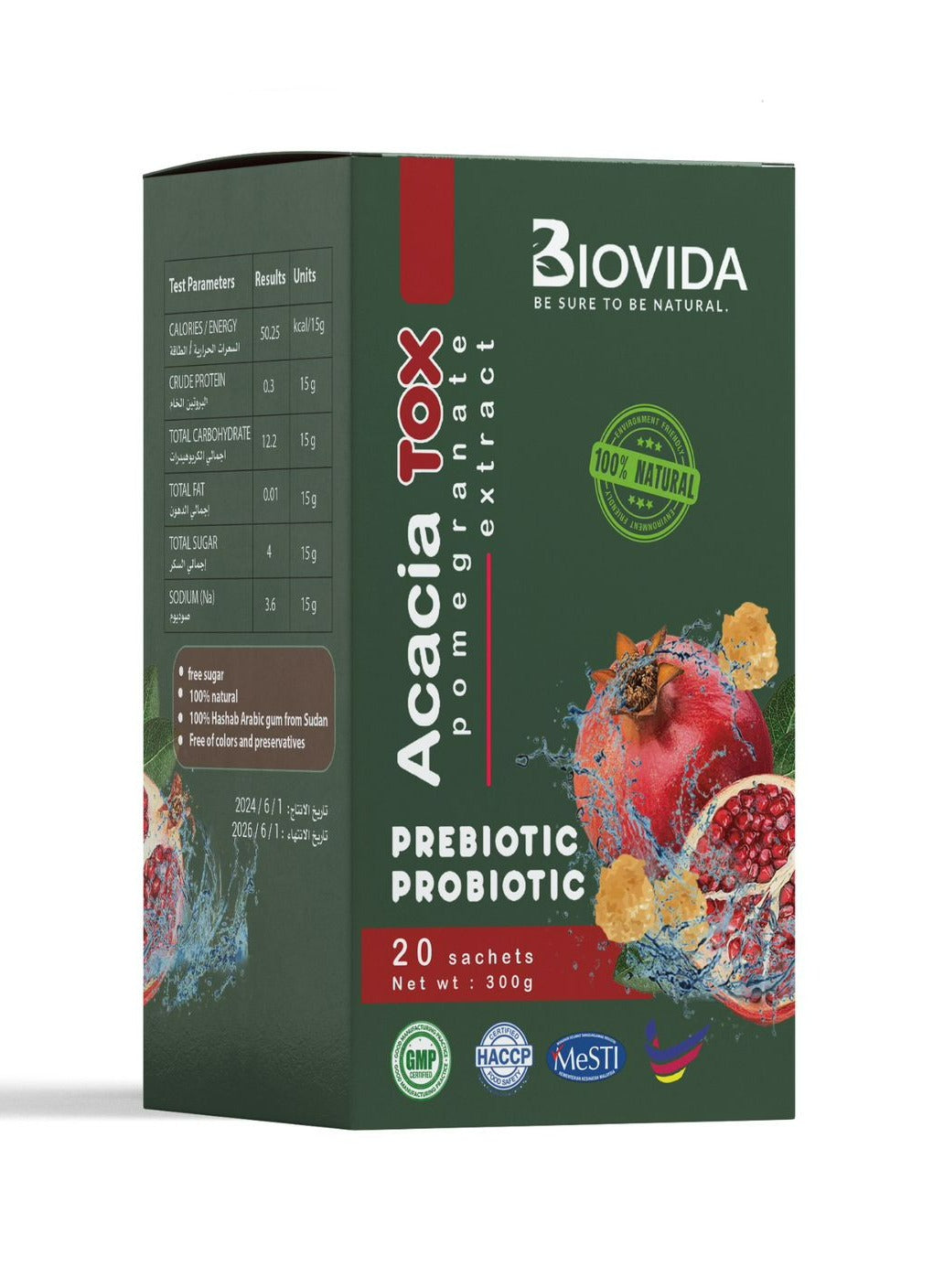 Biovida Acacia TOX - Prebiotics & Probiotics - 20 Sachets