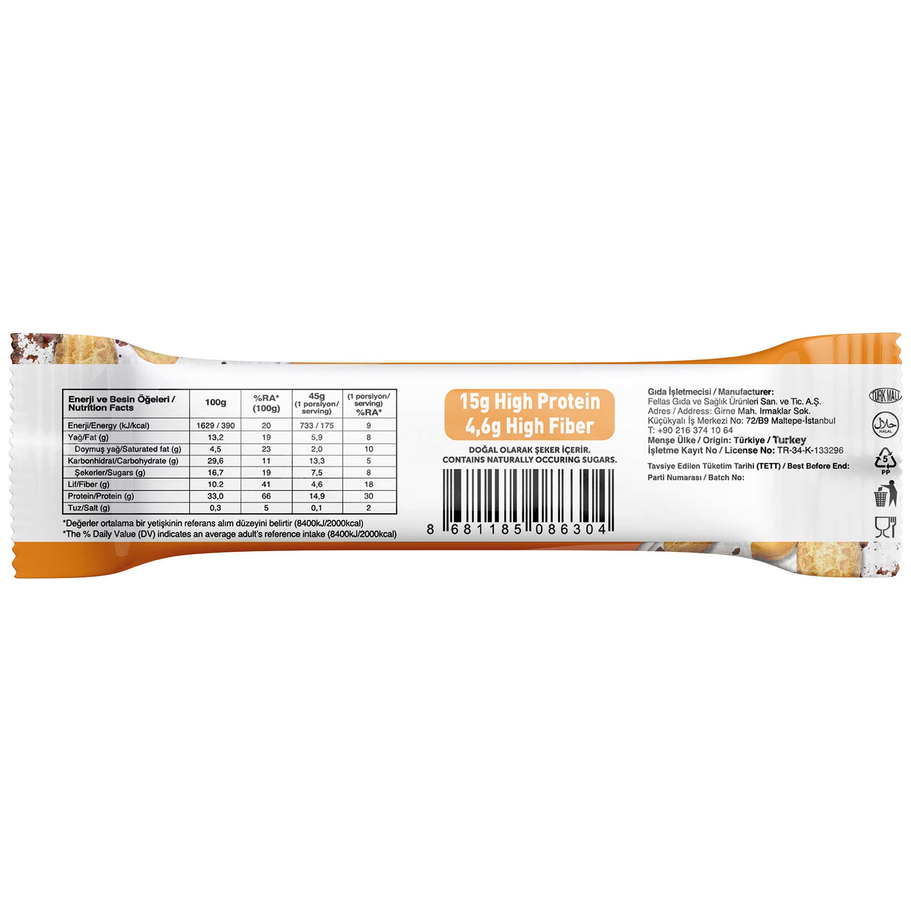 High Protein Bar - Mixed Box 45g x 12 (3 Flavors)